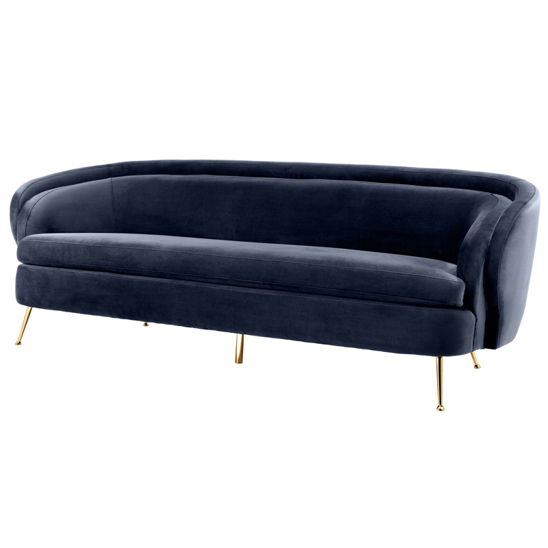 Диван Eichholtz Sofa Orion Синий Латунь Диван Eichholtz Sofa Orion Синий Латунь в Липецке | Loft Concept