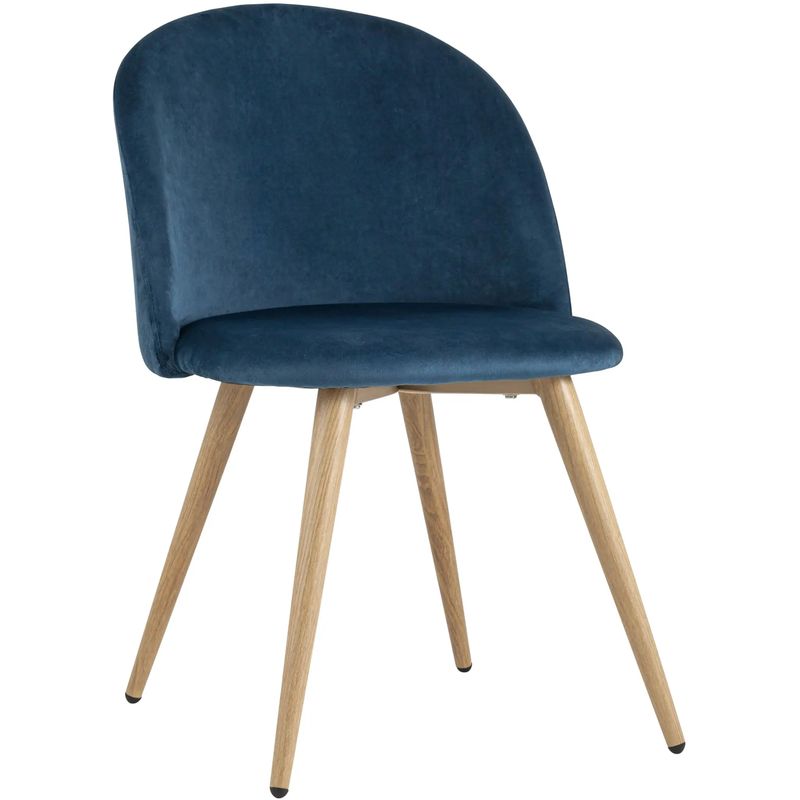 Стул Miruna Chair II Синий Велюр Синий Древесина Стул Miruna Chair II Синий Велюр Синий Древесина в Липецке | Loft Concept