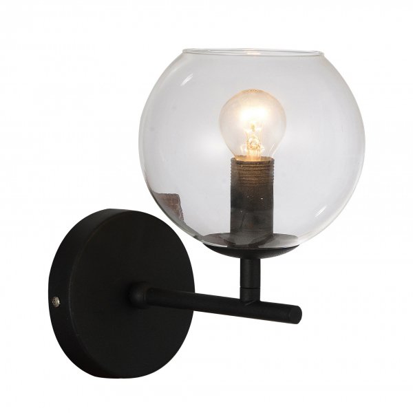 Настенный светильник Sphere Cumulus Glass Wall Черный Настенный светильник Sphere Cumulus Glass Wall Черный в Липецке | Loft Concept