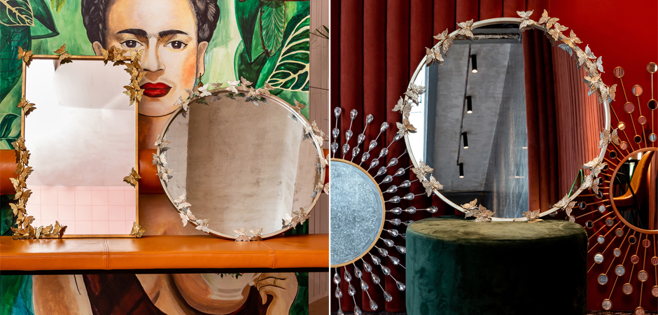 Зеркало Butterflies Circle Silver Mirror Зеркало Butterflies Circle Silver Mirror - Loft-Concept в Липецке