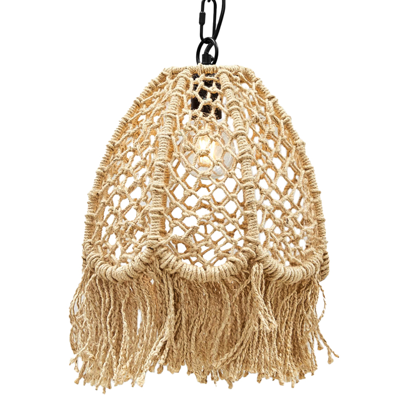 Люстра в стиле бохо Manuela Boho Chandelier Черный Бежевый Люстра в стиле бохо Manuela Boho Chandelier Черный Бежевый в Липецке | Loft Concept