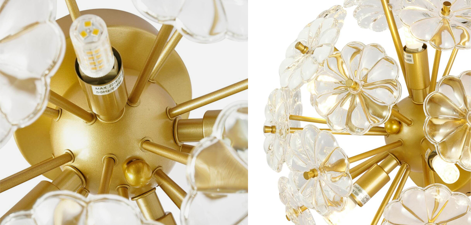 Бра Glass Flowers Sputnik Wall Lamp Бра Glass Flowers Sputnik Wall Lamp - Loft-Concept в Липецке
