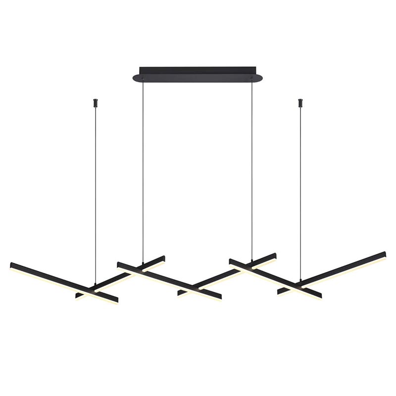 Люстра Rolf Black Lines Linear Chandelier Черный Люстра Rolf Black Lines Linear Chandelier Черный в Липецке | Loft Concept
