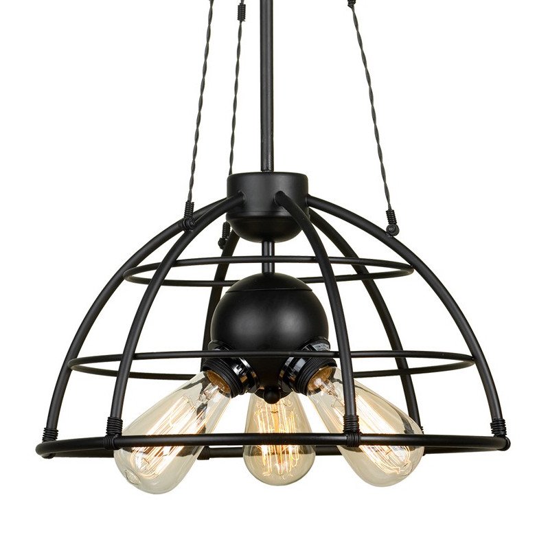 Подвесной светильник Cage Top Pendant Черный Подвесной светильник Cage Top Pendant Черный в Липецке | Loft Concept