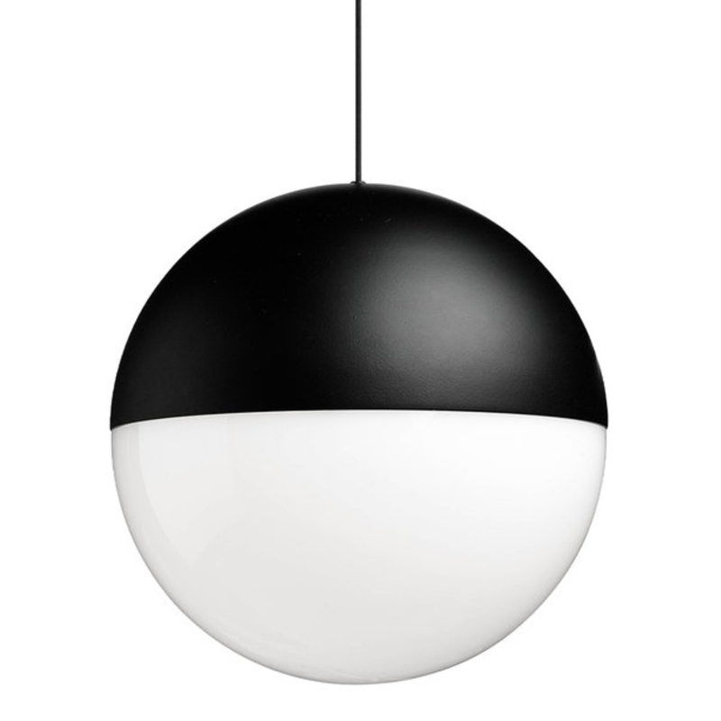 Подвесной светильник pendant lamp SPHERE II Черный Белое матовое стекло Подвесной светильник pendant lamp SPHERE II Черный Белое матовое стекло в Липецке | Loft Concept