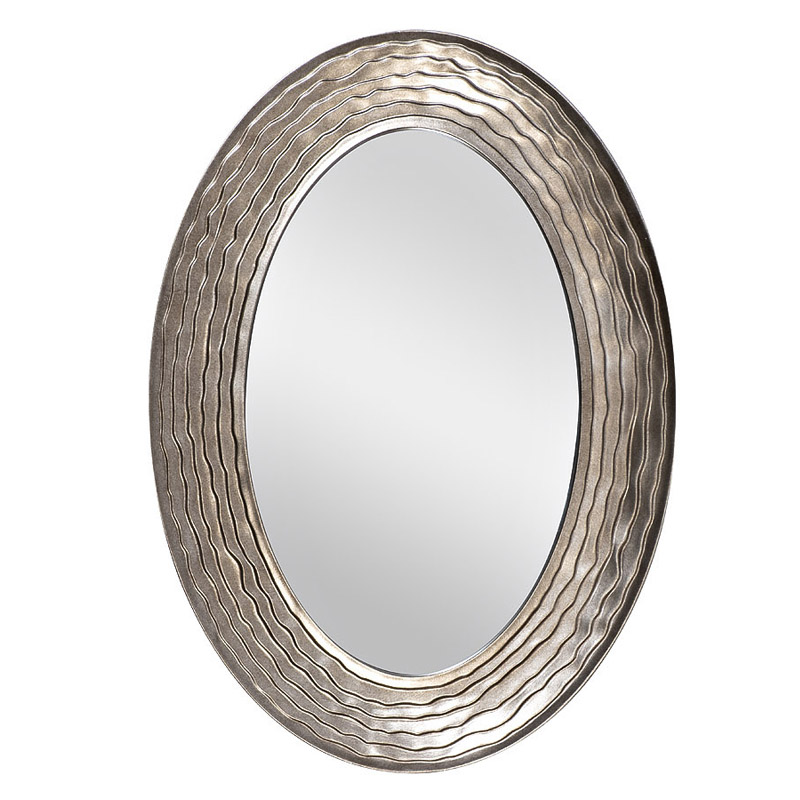 Зеркало Waves Dark Silver Oval Mirror Зеркало Waves Dark Silver Oval Mirror в Липецке | Loft Concept