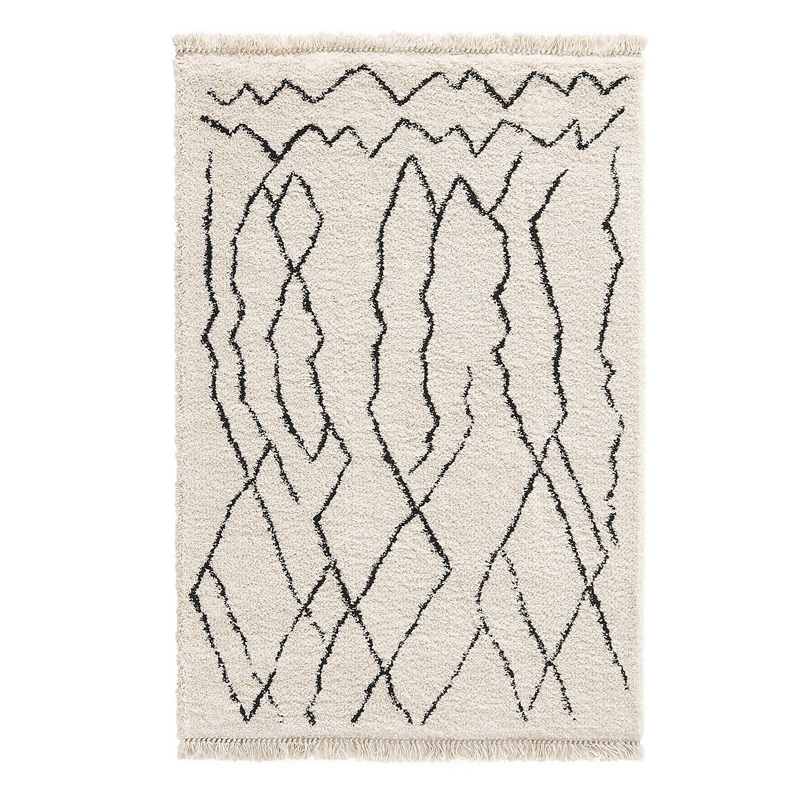 Ковер Oriental Style Carpet II Черно-белый Ковер Oriental Style Carpet II Черно-белый в Липецке | Loft Concept
