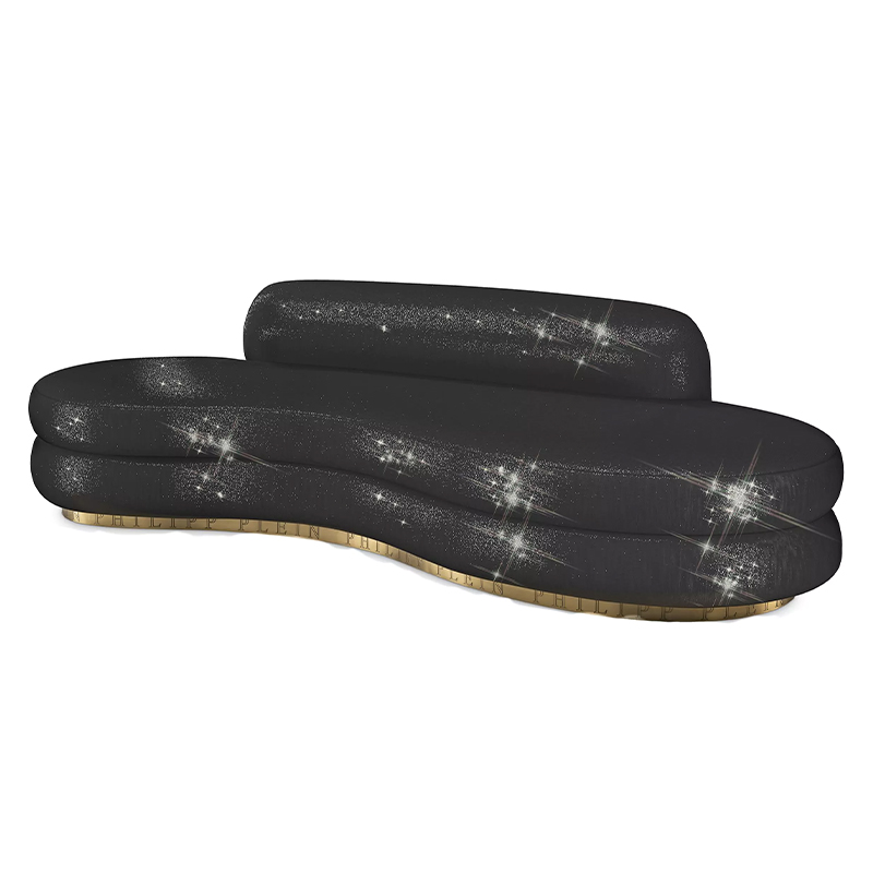 Диван Philipp Plein Sofa Icon Limited Edition Чёрный Черный Латунь Диван Philipp Plein Sofa Icon Limited Edition Чёрный Черный Латунь в Липецке | Loft Concept