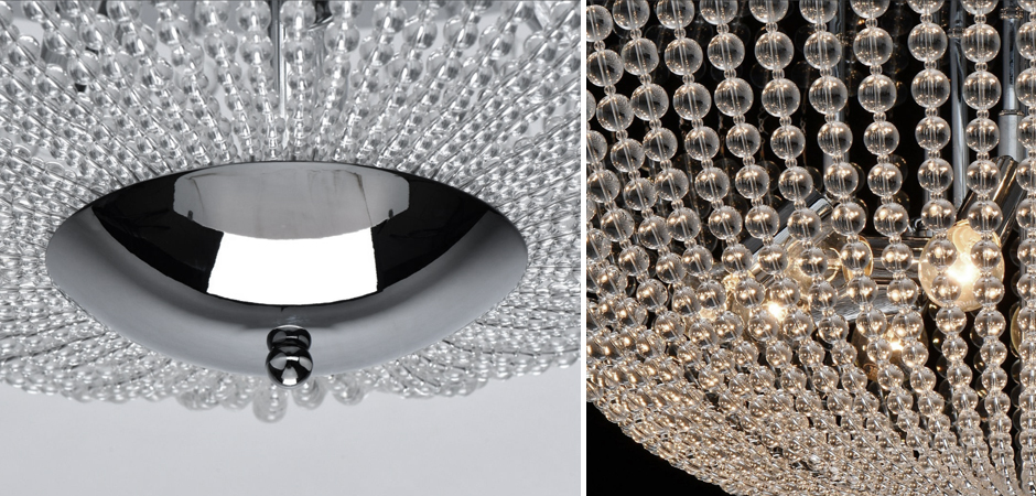 Потолочный светильник Virginia Clear Beads ceiling Chrome L Потолочный светильник Virginia Clear Beads ceiling Chrome L - Loft-Concept в Липецке