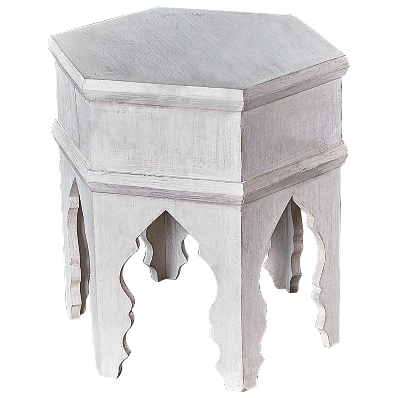 Приставной стол Weimin Grey MangoSide Table Белый Приставной стол Weimin Grey MangoSide Table Белый в Липецке | Loft Concept