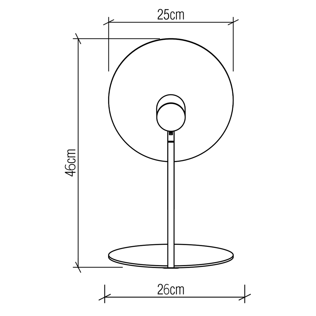Настольная лампа с круглым деревянным отражателем и черным цилиндрическим плафоном Accord Lighting в Липецке