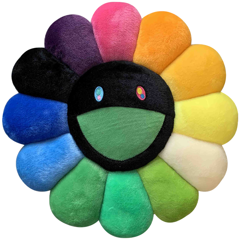 Подушка Takashi Murakami Black Мульти Черный Подушка Takashi Murakami Black Мульти Черный в Липецке | Loft Concept