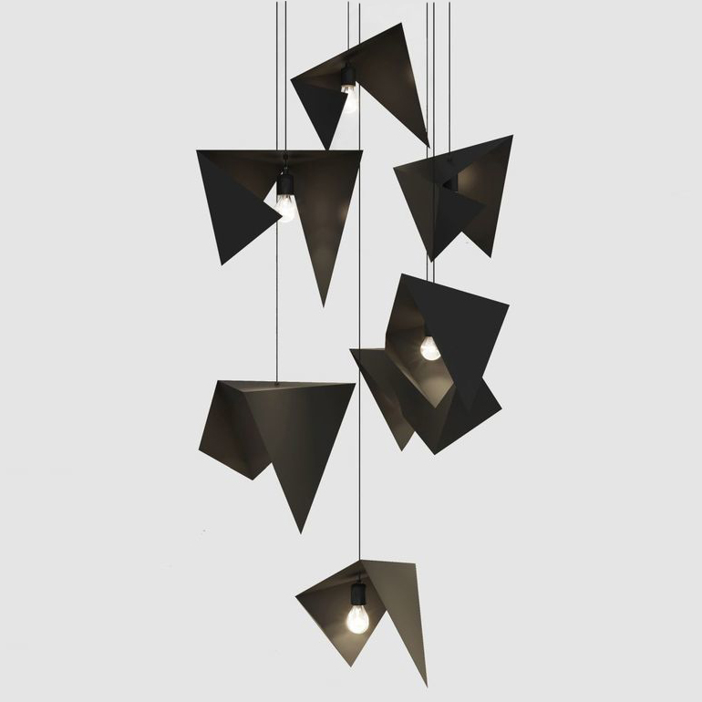 Люстра Chandelier BIRD 7 black LGH0731 Черный матовый Люстра Chandelier BIRD 7 black LGH0731 Черный матовый в Липецке | Loft Concept