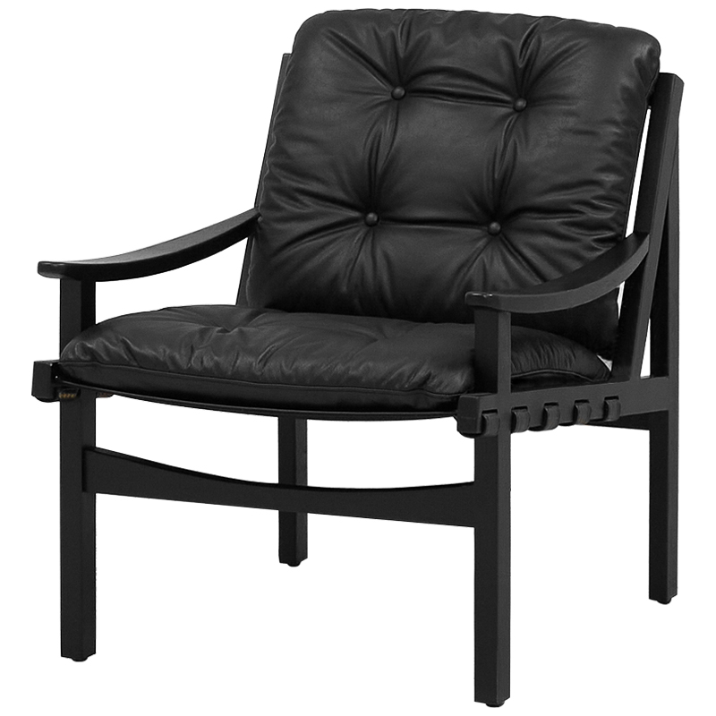 Кресло Bonfils Armchair Черный Золотой Кресло Bonfils Armchair Черный Золотой в Липецке | Loft Concept