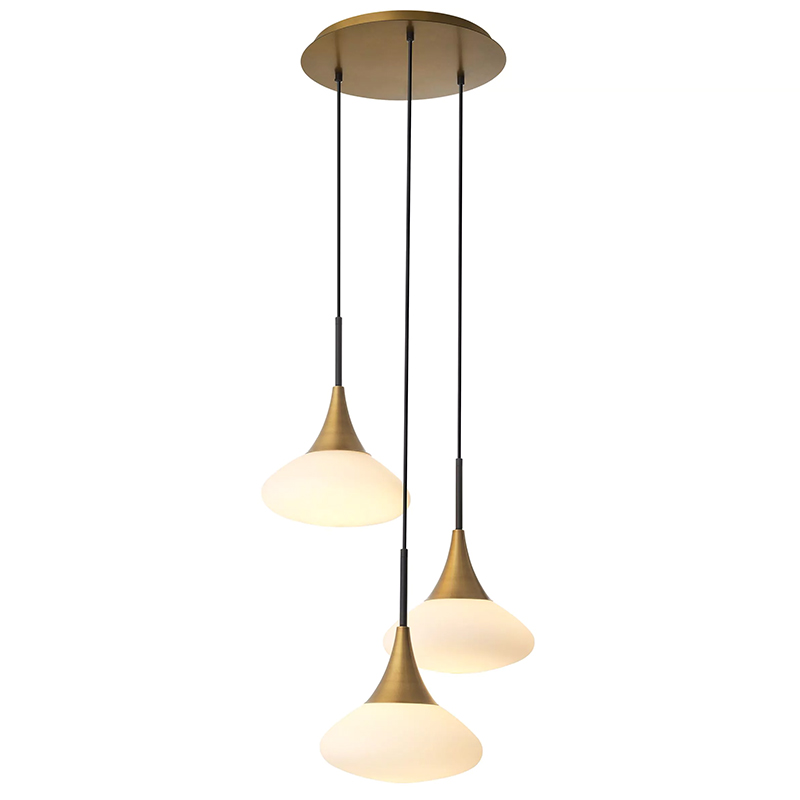 Люстра Eichholtz Chandelier Duco S Латунь Белый Люстра Eichholtz Chandelier Duco S Латунь Белый в Липецке | Loft Concept