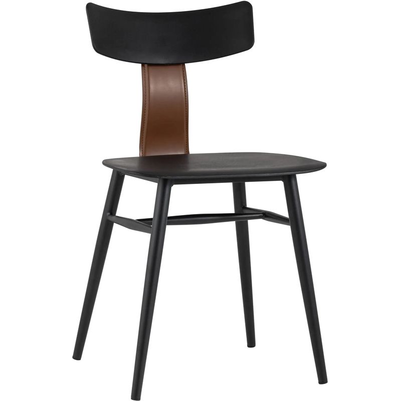 Стул ANT Black Eco-Leather Черный Коричневый Стул ANT Black Eco-Leather Черный Коричневый в Липецке | Loft Concept