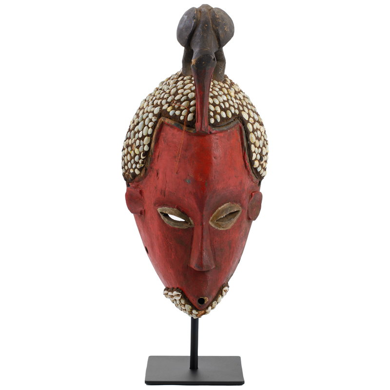 Маска African Mask Bomani Коричневый Красный Черный Маска African Mask Bomani Коричневый Красный Черный в Липецке | Loft Concept