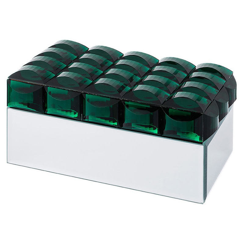 Шкатулка Glass Emerald Mirror Box Изумрудный Зеркало Шкатулка Glass Emerald Mirror Box Изумрудный Зеркало в Липецке | Loft Concept
