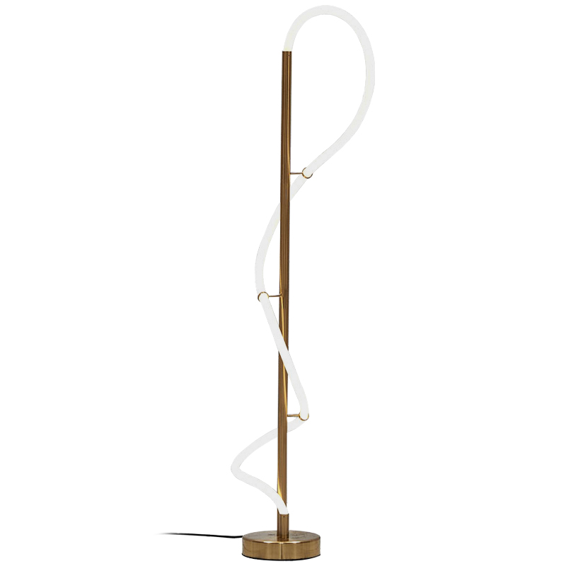 Светодиодный торшер Knot Brass Light Белый Латунь Светодиодный торшер Knot Brass Light Белый Латунь в Липецке | Loft Concept