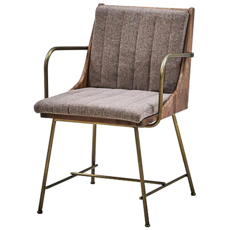 Стул Eoran Stool gray-beige Коричневый Бронза Бежево-серый Стул Eoran Stool gray-beige Коричневый Бронза Бежево-серый в Липецке | Loft Concept