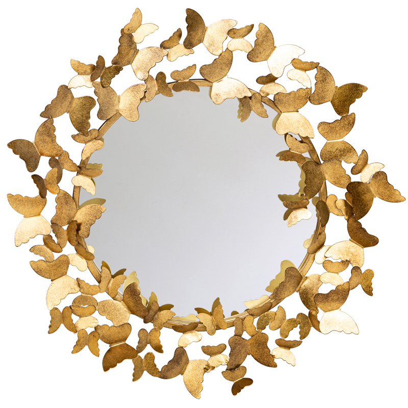 Зеркало Butterflies Circle Gold Mirror  в Липецке | Loft Concept 