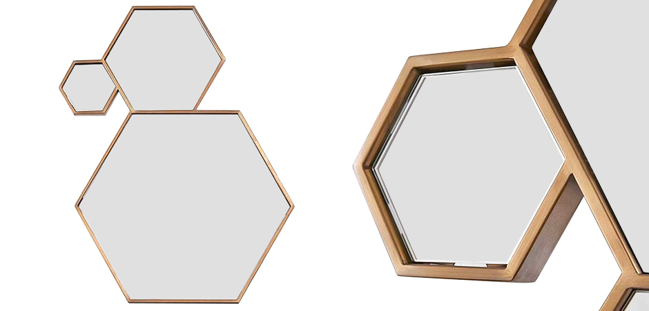 Зеркало Hexagons Mirror Зеркало Hexagons Mirror - Loft-Concept в Липецке