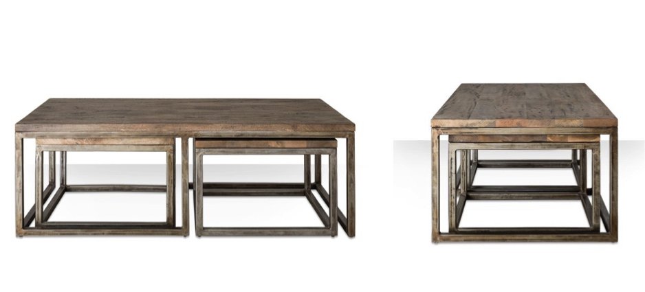Журнальный стол Industrial Metal Rust Triple Table Журнальный стол Industrial Metal Rust Triple Table - Loft-Concept в Липецке