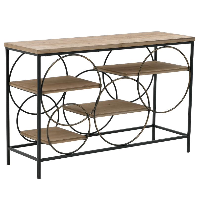 Консоль Circles Loft Console Черный Бежево-серый Консоль Circles Loft Console Черный Бежево-серый в Липецке | Loft Concept