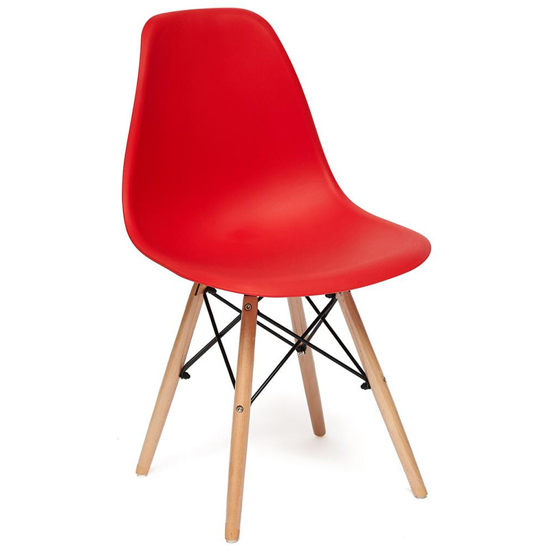 Стул DSW red Красный Древесина Стул DSW red Красный Древесина в Липецке | Loft Concept