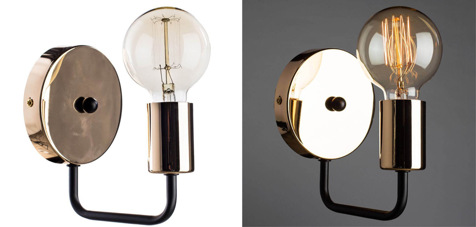 Бра Loft Industrial Glossy Gold Sconces Бра Loft Industrial Glossy Gold Sconces - Loft-Concept в Липецке