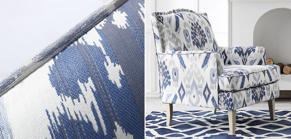 Кресло Armchair Ornament Blue Ikat Кресло Armchair Ornament Blue Ikat - Loft-Concept в Липецке