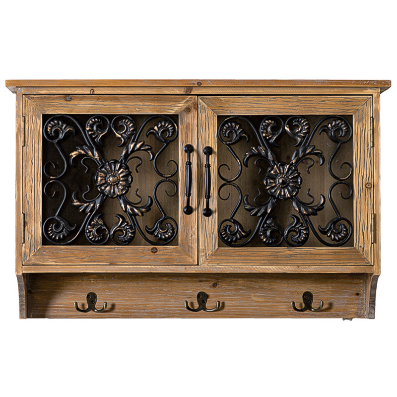 Полка Albert Provence Wood Shelf Коричневый Древесина Черный Прозрачное Стекло Полка Albert Provence Wood Shelf Коричневый Древесина Черный Прозрачное Стекло в Липецке | Loft Concept