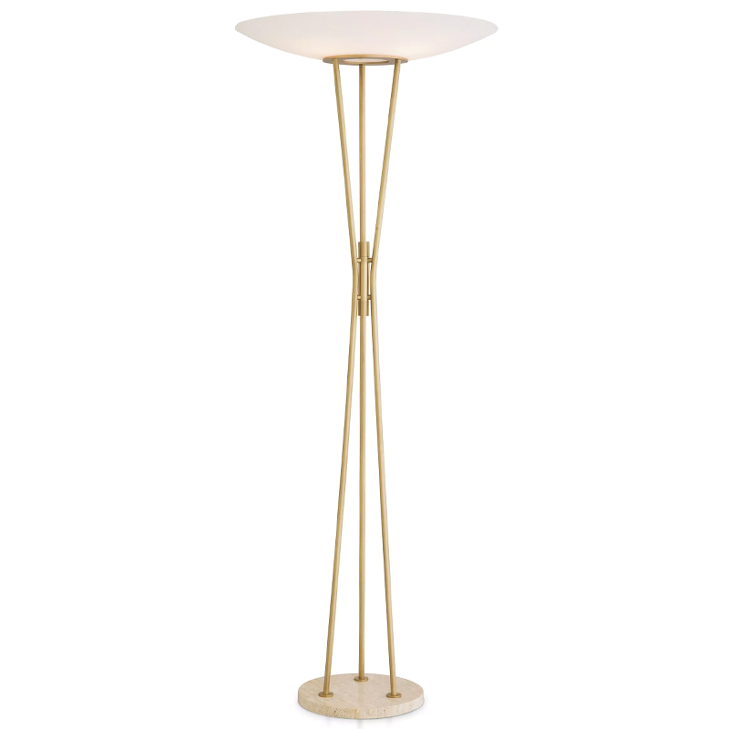 Торшер Eichholtz Floor Lamp Collina Латунь Белый Песочный Торшер Eichholtz Floor Lamp Collina Латунь Белый Песочный в Липецке | Loft Concept