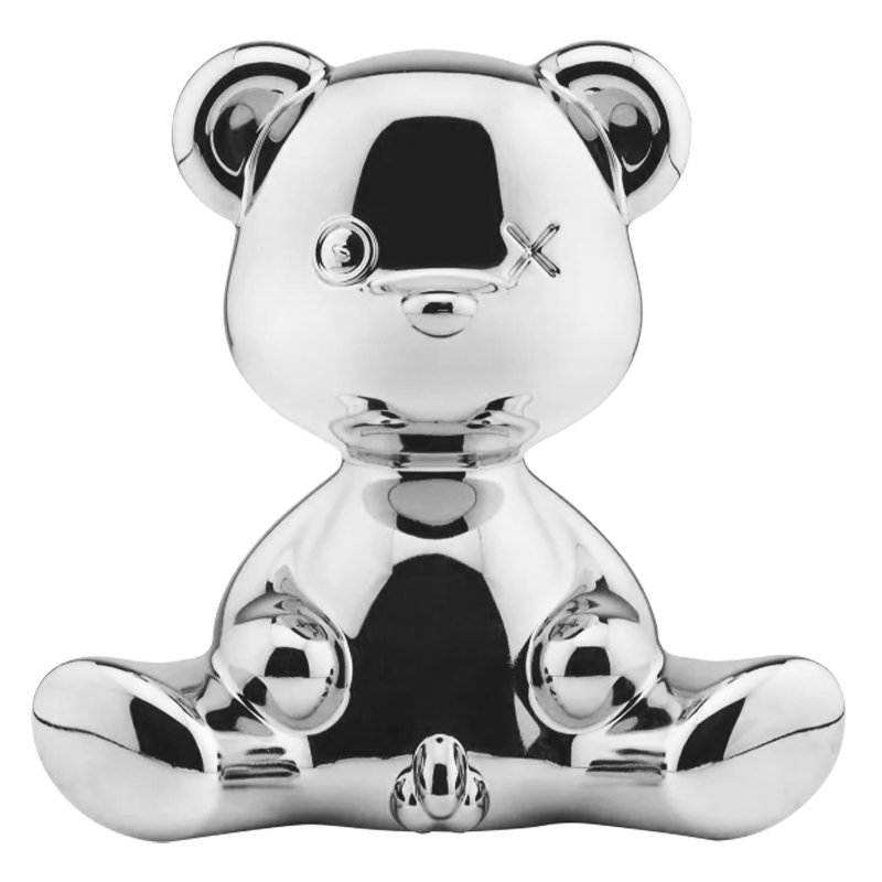 Статуэтка Teddy Boy Metal Finish with Cable Серебро Серебряный в Липецке | Loft Concept 