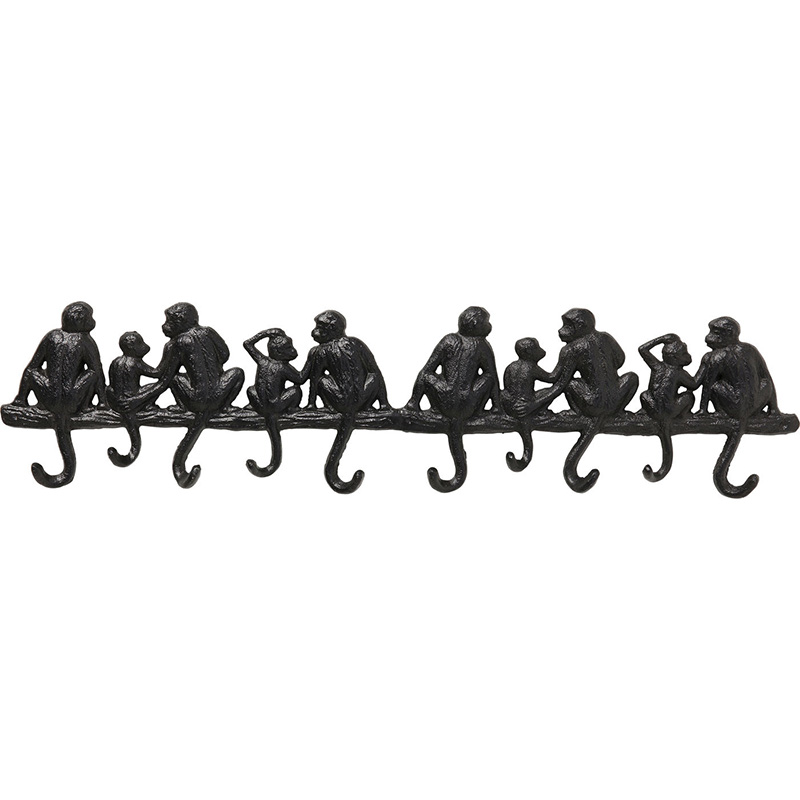 Настенная вешалка Monkey Family L Черный Настенная вешалка Monkey Family L Черный в Липецке | Loft Concept
