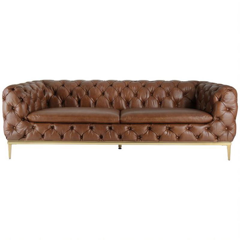 Диван Dorsten Sofa brown leather Коричневый Диван Dorsten Sofa brown leather Коричневый в Липецке | Loft Concept