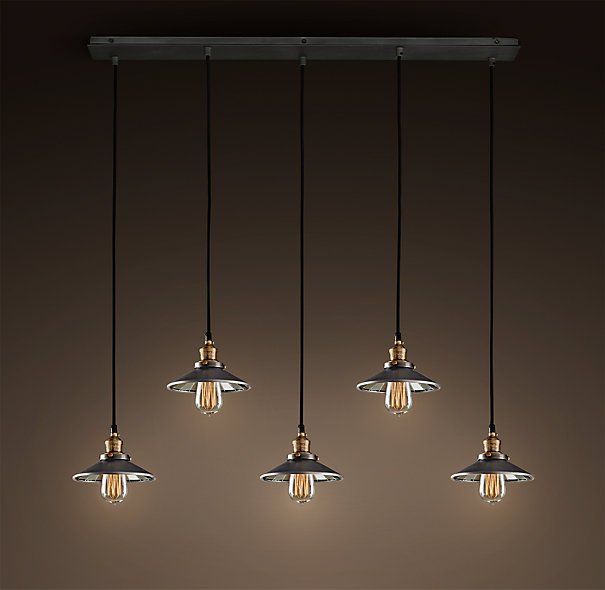 Люстра Loft Cone Pendant Reflector 5 Line Черный Люстра Loft Cone Pendant Reflector 5 Line Черный в Липецке | Loft Concept