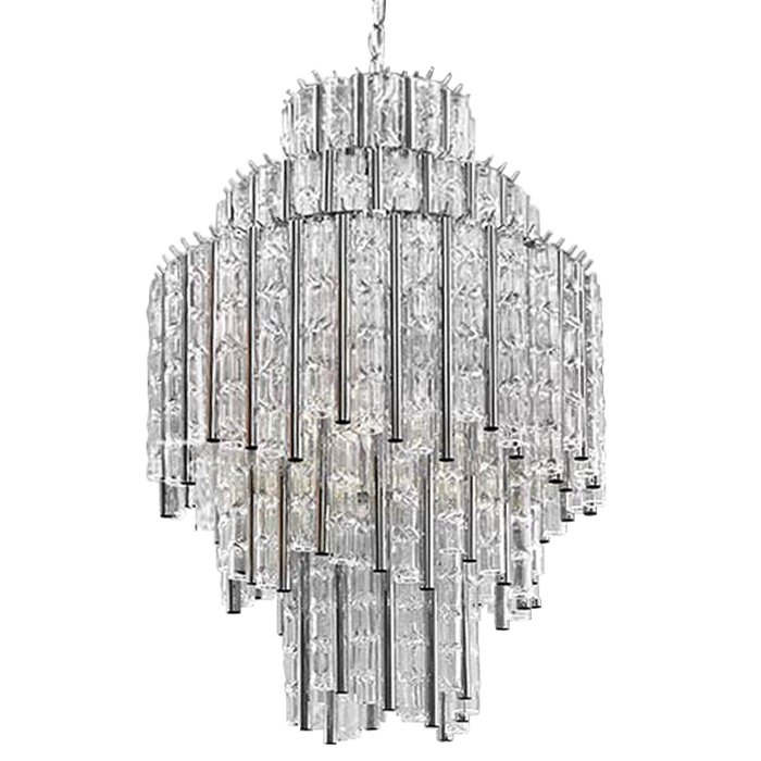 Люстра Chandelier Gigi M Прозрачное Стекло Хром Люстра Chandelier Gigi M Прозрачное Стекло Хром в Липецке | Loft Concept