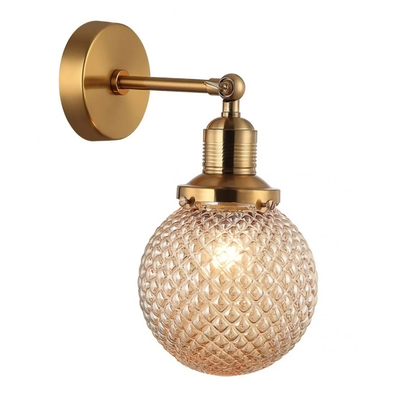 Бра Perforated Bubbles с темным плафоном Латунь Янтарный Бра Perforated Bubbles с темным плафоном Латунь Янтарный в Липецке | Loft Concept