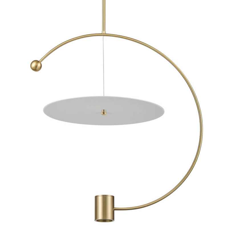 Подвесной светильник Gaspar Half Ring матовое золото в Липецке | Loft Concept 