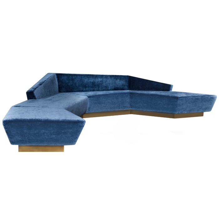 Диван Anaktae ADRASTUS SOFA Синий Латунь Диван Anaktae ADRASTUS SOFA Синий Латунь в Липецке | Loft Concept