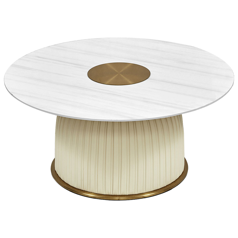 Кофейный стол Orlaith White Gold Round Table Белый ivory ( слоновая кость ) Золотой Кофейный стол Orlaith White Gold Round Table Белый ivory ( слоновая кость ) Золотой в Липецке | Loft Concept