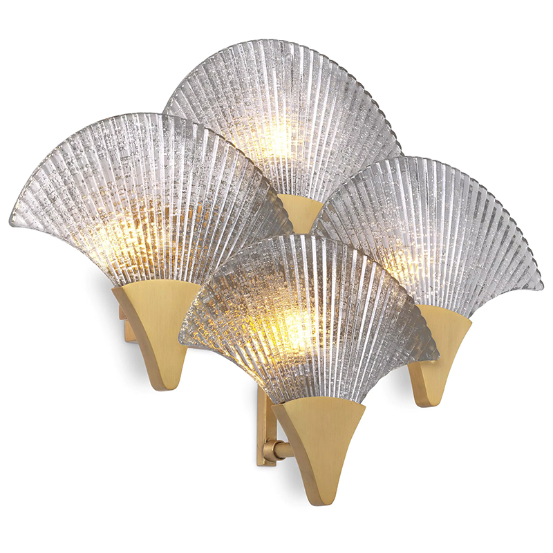 Бра Eichholtz Wall Lamp Vitae Прозрачное Стекло Латунь в Липецке | Loft Concept 