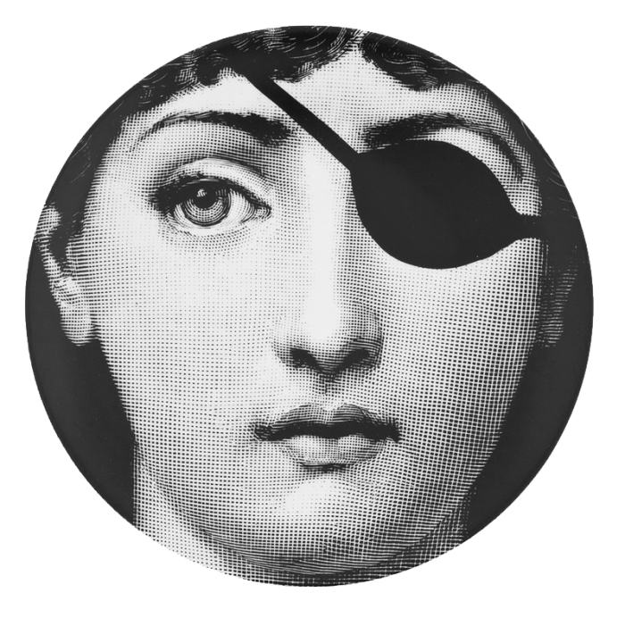 Декоративная тарелка Fornasetti 008 Черный Декоративная тарелка Fornasetti 008 Черный в Липецке | Loft Concept