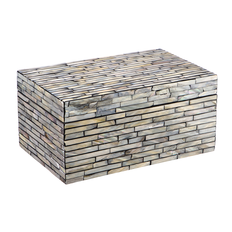 Шкатулка Box Nacre Silver Серебряный Черный Шкатулка Box Nacre Silver Серебряный Черный в Липецке | Loft Concept
