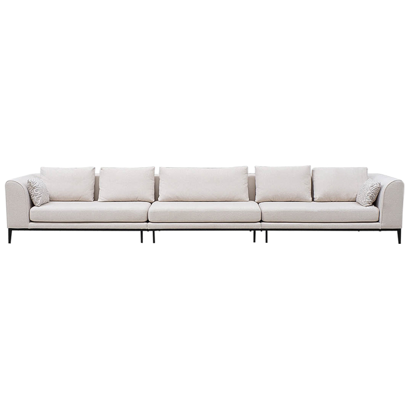 Диван Willa Long Sofa Молочный Черный Диван Willa Long Sofa Молочный Черный в Липецке | Loft Concept
