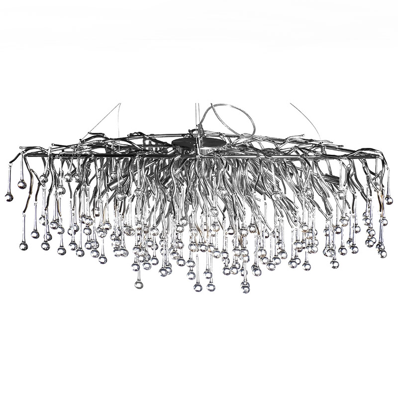Люстра Droplet Chrome Chandelier Хром Прозрачный Люстра Droplet Chrome Chandelier Хром Прозрачный в Липецке | Loft Concept