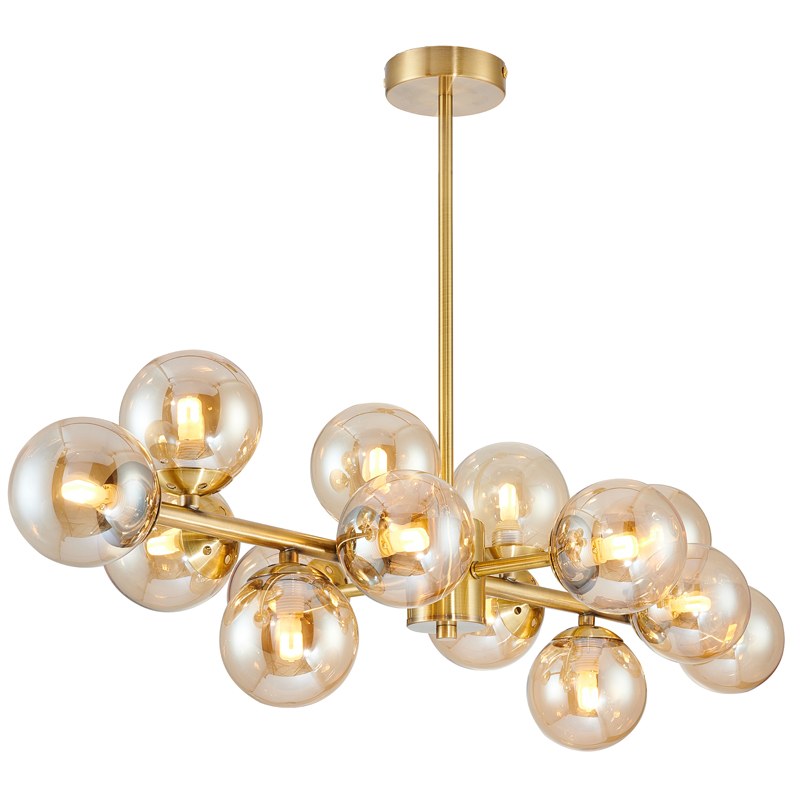 Люстра Berries Chandelier amber 14 Латунь Янтарь (Amber) Люстра Berries Chandelier amber 14 Латунь Янтарь (Amber) в Липецке | Loft Concept