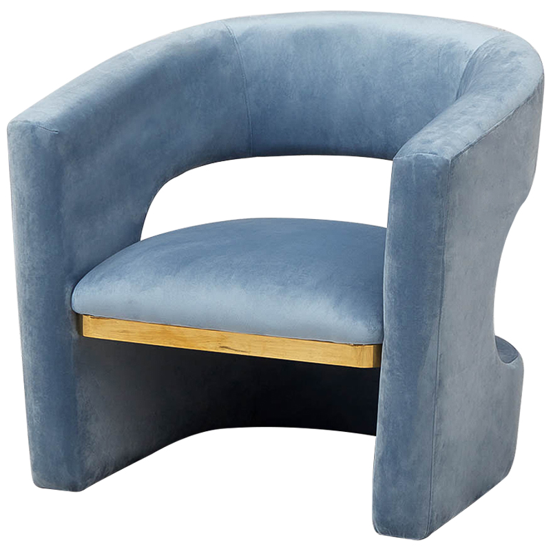 Кресло голубое Walsh Blue Armchair Голубой Глянцевое золото Кресло голубое Walsh Blue Armchair Голубой Глянцевое золото в Липецке | Loft Concept