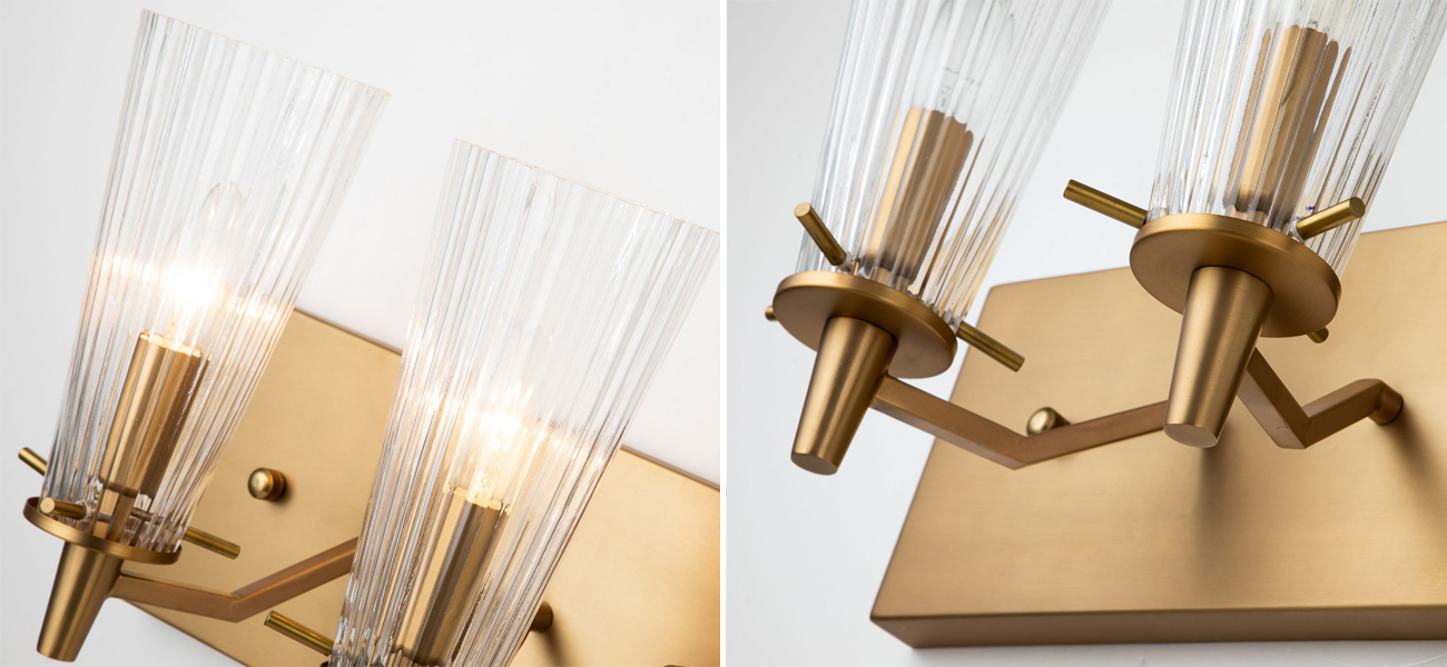 Бра коричнево-бронзового цвета с прозрачными плафонами Buffe - фото